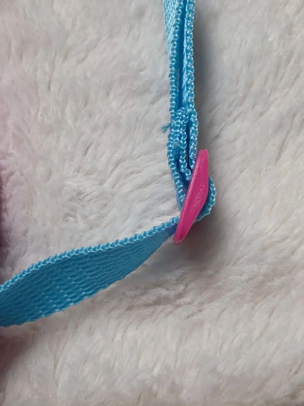 Shopkins Girls Faux Fur Crossbody Shoulder Bag Pink Blue Strap Sushi Kawaii